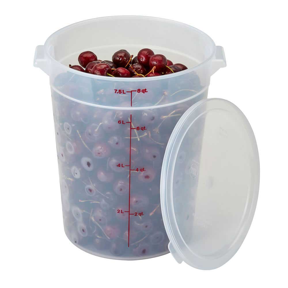 Cambro RFS8PP190 Round Storage Container, Translucent, 8 qt. - Image 2
