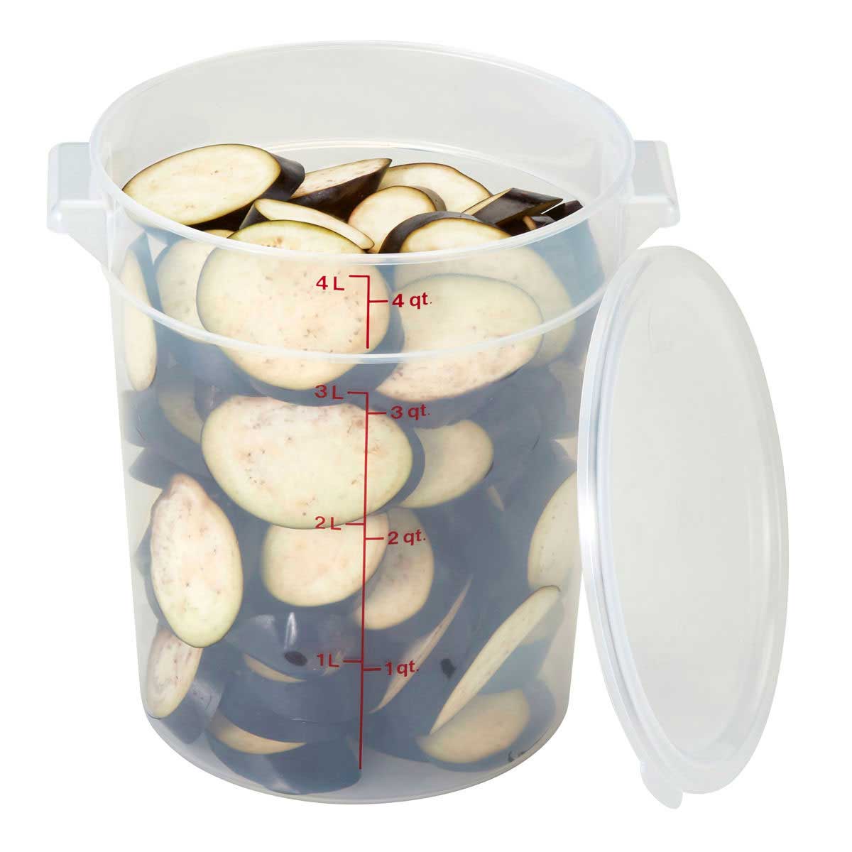 Cambro RFSC2PP190 Round Storage Lid, Translucent, 2 & 4 qt. - Image 3