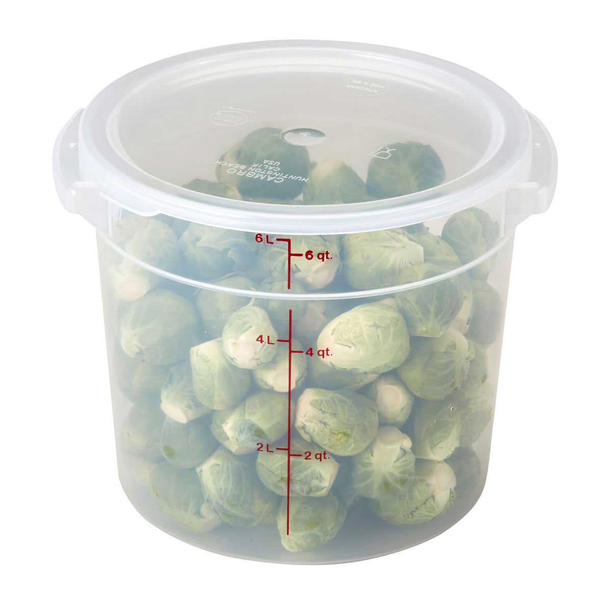 Cambro RFSC6PP190 Round Storage Lid, Translucent, 6 & 8 qt. - Image 2
