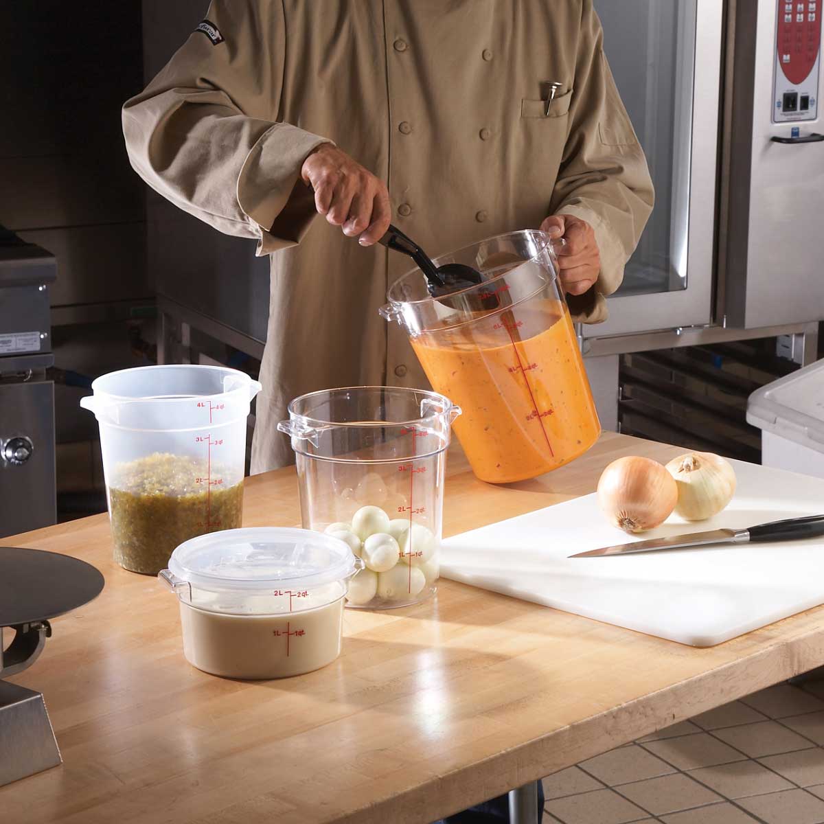 Culinary Essentials RFSCW8135 Round Storage Container, Clear, 8 qt. - Image 3