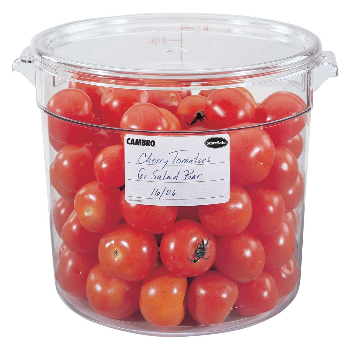 Cambro RFSCWC6135 Camwear Round Storage Lid, Clear, 6 & 8 qt. - Image 2