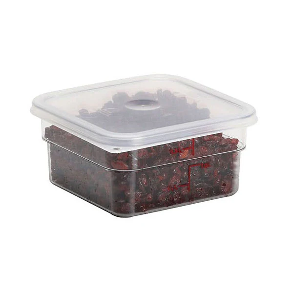 Cambro SFC2SCPP190 Camwear CamSquares Seal Cover, Translucent, 2 & 4 qt. - Image 2