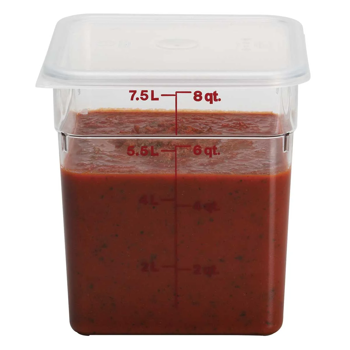 Cambro SFC6SCPP190 Camwear CamSquares Seal Cover, Translucent, 6 & 8 qt. - Image 4