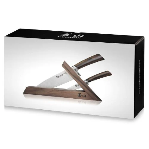 Cangshan 1021356 TA Series Knife Block Set, 2 Knives with Block, Walnut Handle - Image 2