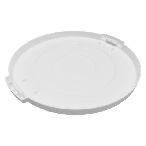 Carlisle 84101102 Bronco Round Waste Trash Can Lid, White, 10 gal. - Image 2
