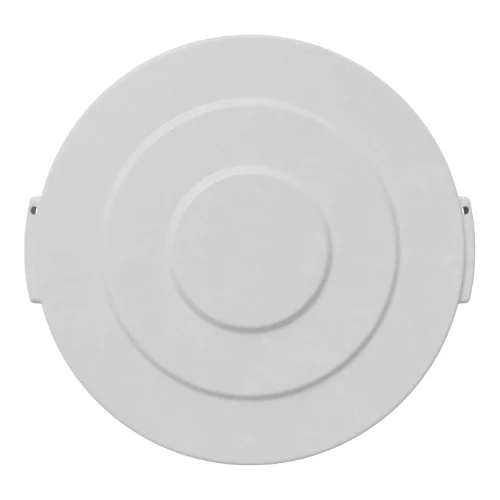 Carlisle 84101102 Bronco Round Waste Trash Can Lid, White, 10 gal. - Image 3