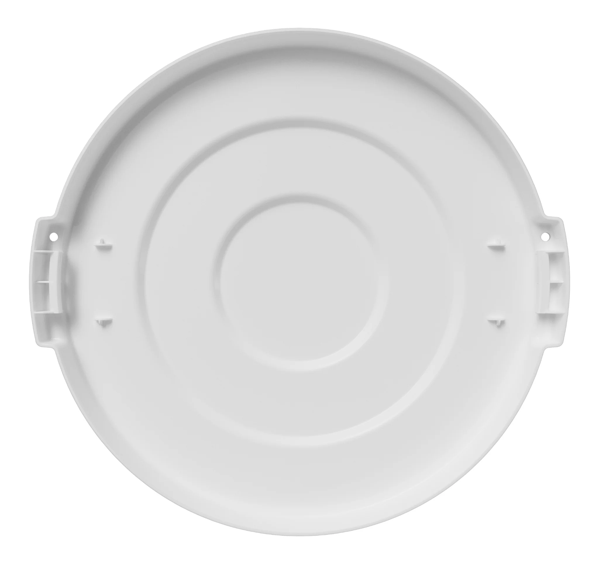 Carlisle 84101102 Bronco Round Waste Trash Can Lid, White, 10 gal. - Image 4