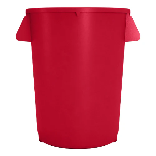 Carlisle 84103205 Bronco Round Waste Bin / Food Container, Red, 32 gal. - Image 2