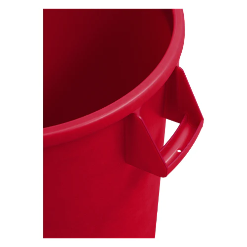 Carlisle 84103205 Bronco Round Waste Bin / Food Container, Red, 32 gal. - Image 4