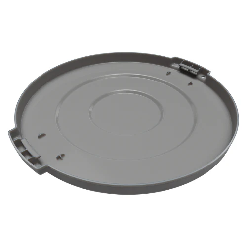 Carlisle 84104523 Bronco Round Waste Trash Can Lid, Gray, 44 gal. - Image 2