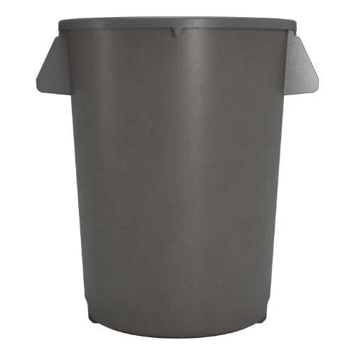 Carlisle 84105523 Bronco Round Waste Bin / Food Container, Gray, 55 gal. - Image 2