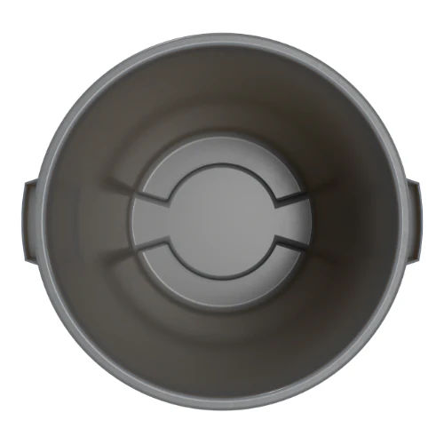 Carlisle 84105523 Bronco Round Waste Bin / Food Container, Gray, 55 gal. - Image 5