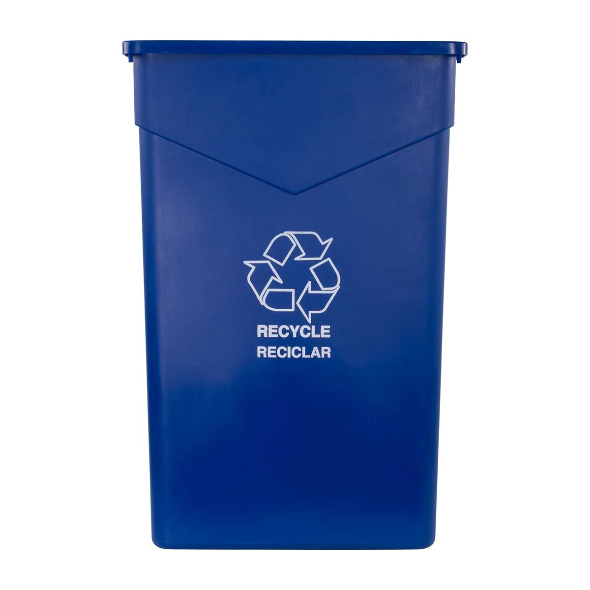 Carlisle 342023REC14 TrimLine Rectangle Recycle Waste Container, Blue, 23 gal. - Image 2