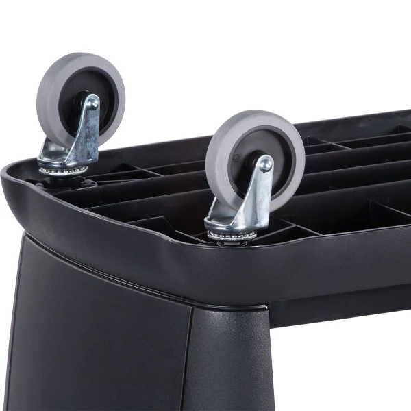 Carlisle CC203603 Bussing and Transport Cart, Black, 18" x 36-1/4" x 38" - Image 3