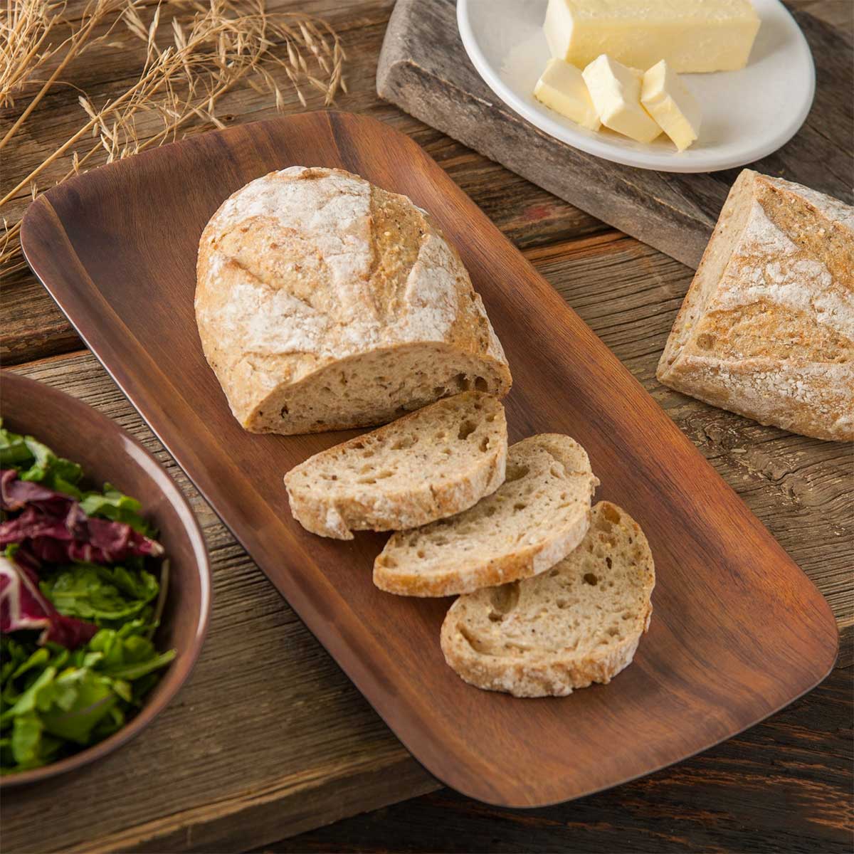 Carlisle EAG0569 Epicure Acacia Grain Rectangle Tray, 13-7/8" x 7-3/4" - Image 4