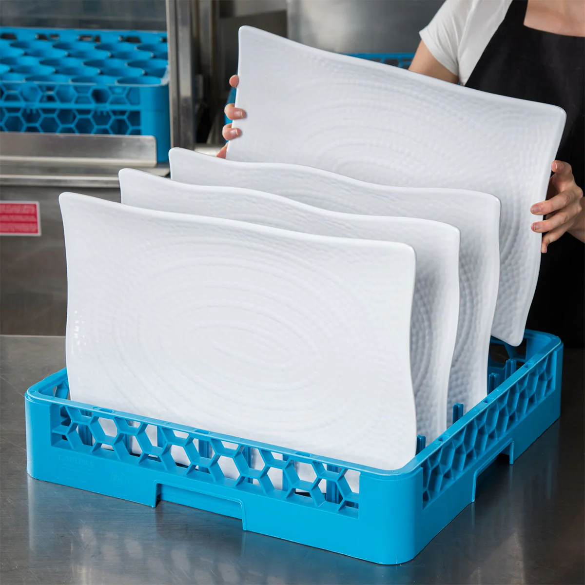 Carlisle RP14 OptiClean All Purpose Plate & Tray Peg Dish Rack, Full Size, Blue - Image 5