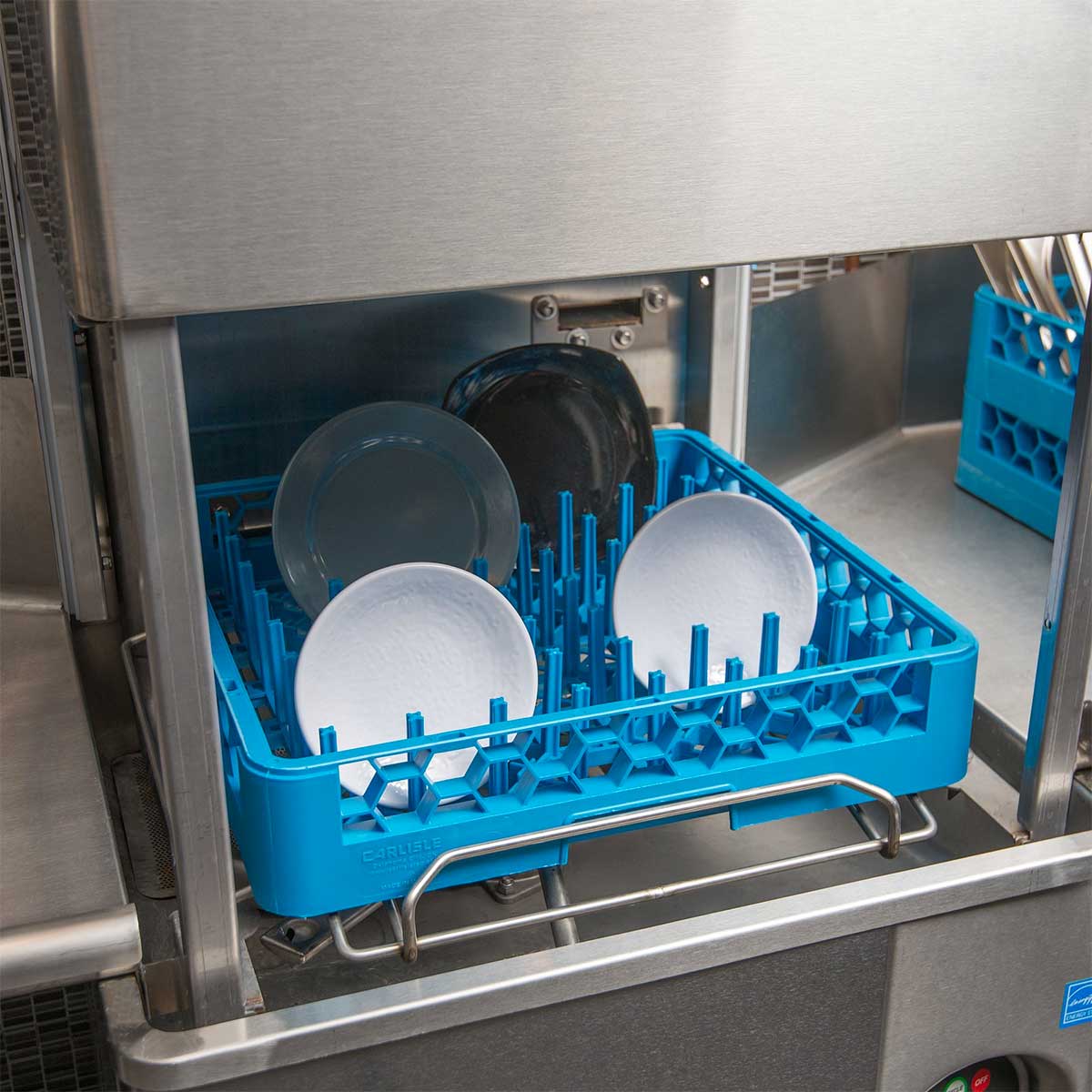 Carlisle RP14 OptiClean All Purpose Plate & Tray Peg Dish Rack, Full Size, Blue - Image 6