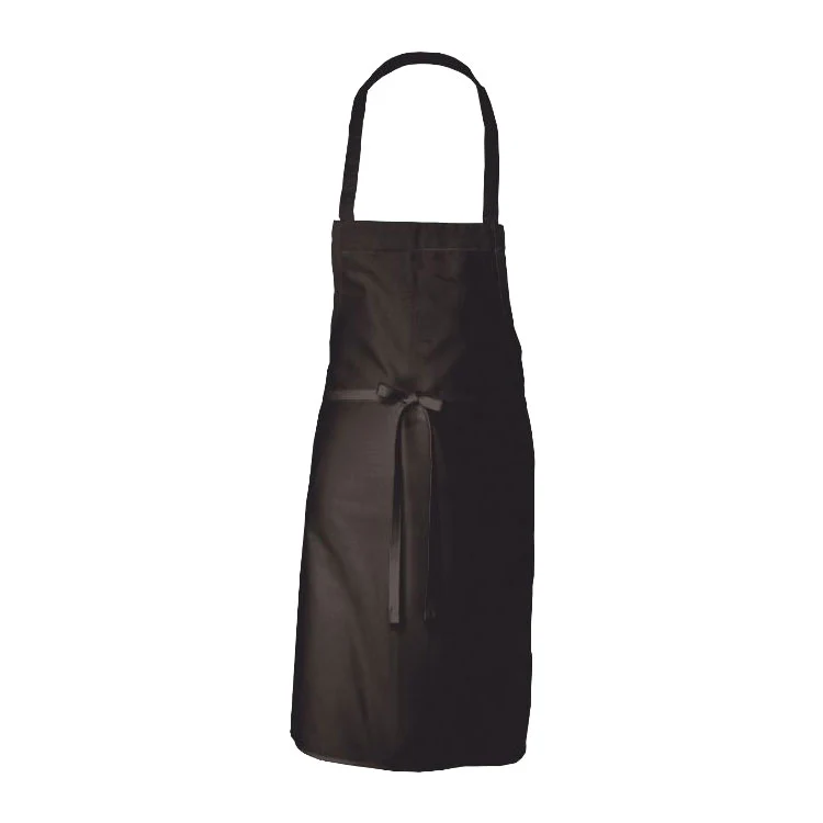 Chef Works APKBL No-Pockets Bib Apron, Black - Image 2