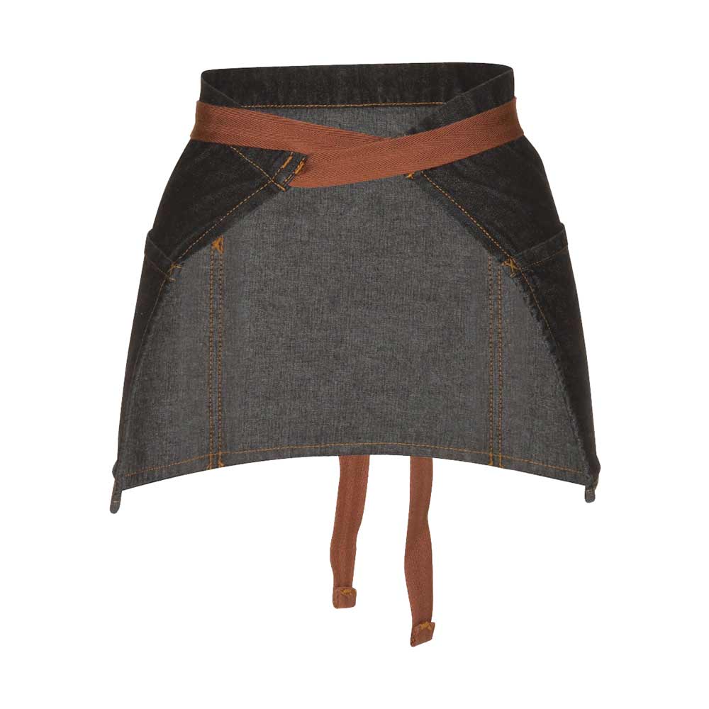Chef Works AW054BLK Memphis Waist Apron, Black, 23" x 12" - Image 2
