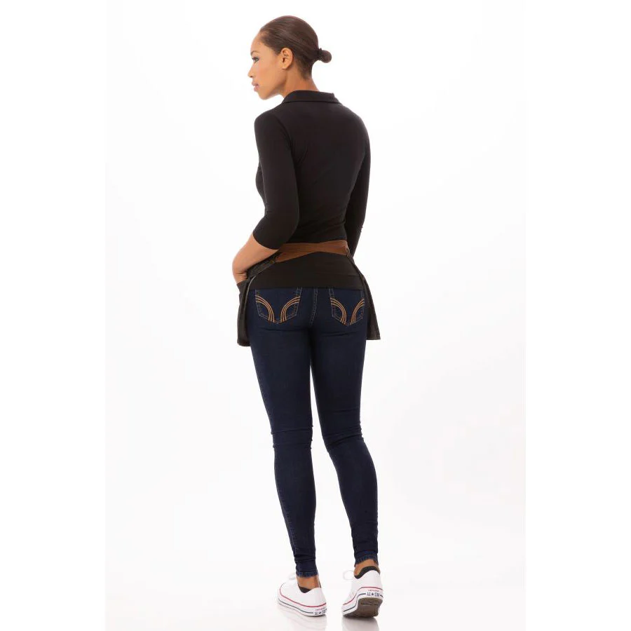 Chef Works AW054BLK Memphis Waist Apron, Black, 23" x 12" - Image 4
