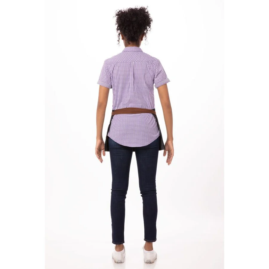 Chef Works AW054IBL Memphis Waist Apron, Indigo Blue, 23" x 12" - Image 3