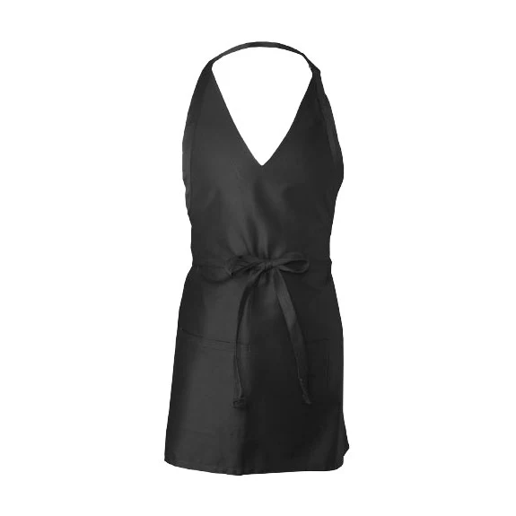 Chef Works F23 V-Neck Tuxedo Apron, Black - Image 2