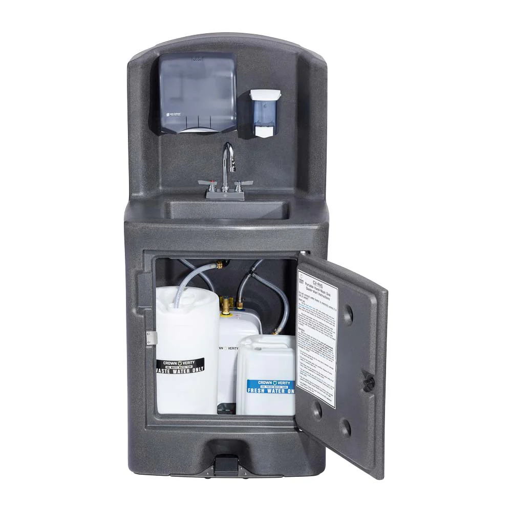 Crown Verity CV-PHS-5C Portable Hand Sink, Cold Water, 30 x 27-3/8 x 62 - Image 2