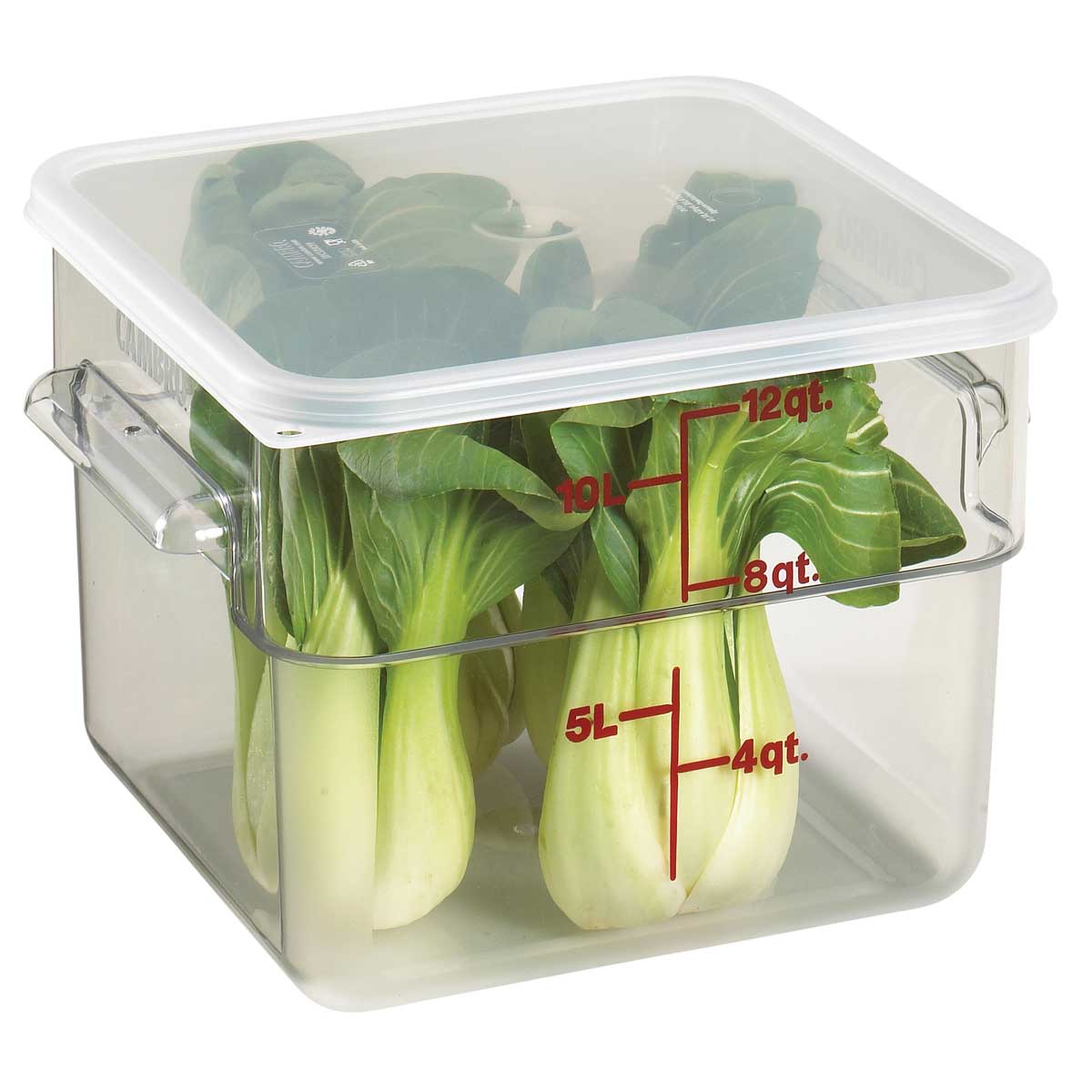 Culinary Essentials by Cambro 12SFSCW135 CamSquare Camwear Storage Container, Clear, 12 qt. - Image 2