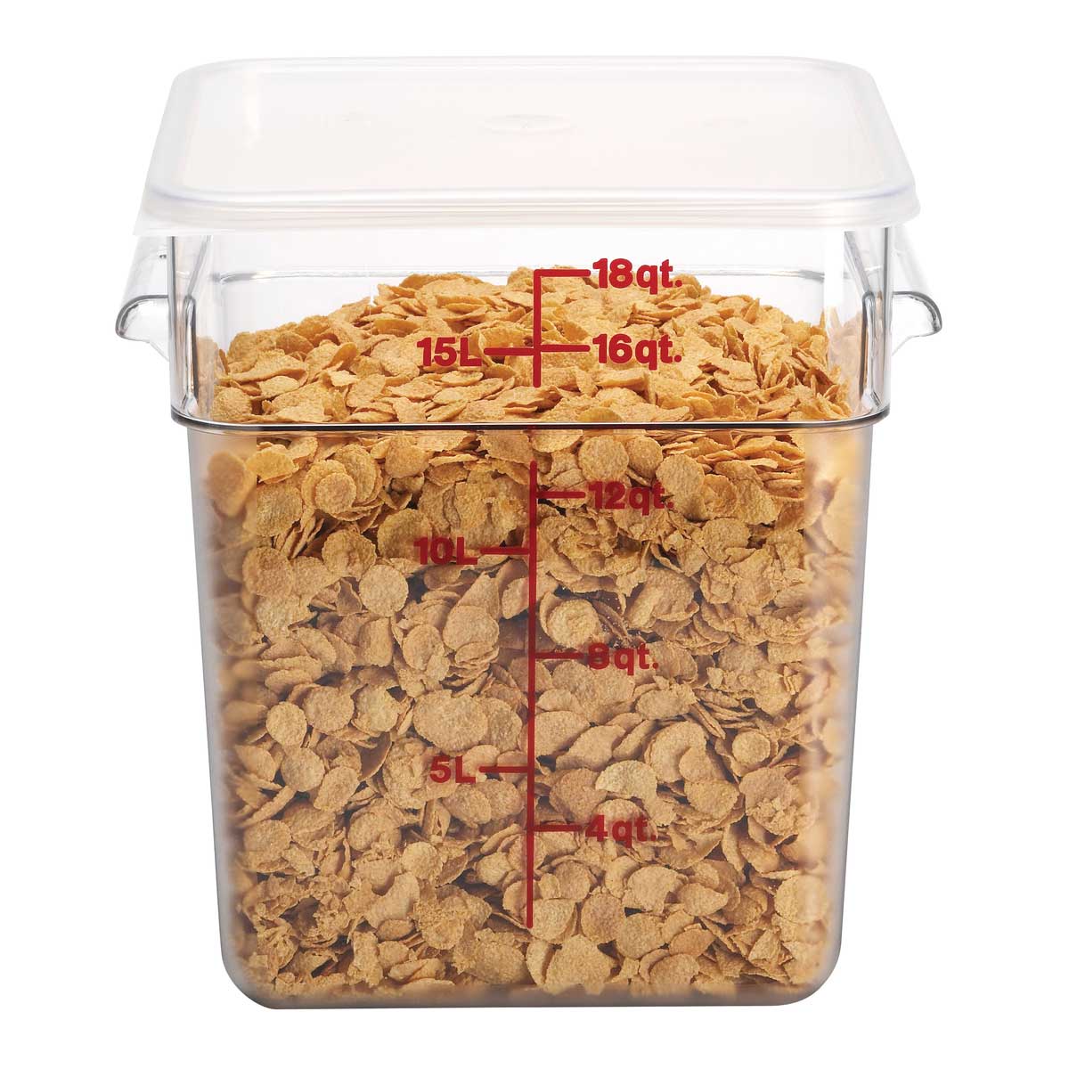 Culinary Essentials by Cambro 18SFSCW135 CamSquare Camwear Storage Container, Clear, 18 qt. - Image 4