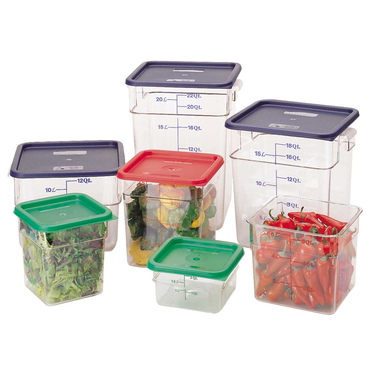 Culinary Essentials by Cambro 4SFSCW135 CamSquare Camwear Storage Container, Clear, 4 qt. - Image 4