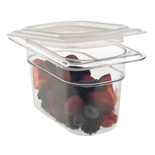 Culinary Essentials by Cambro 94CW135 Camwear 1/9 Size Food Pan, Clear, 4" Deep - Image 3