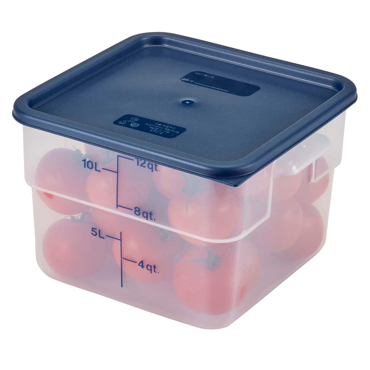 Culinary Essentials by Cambro SFC12453 CamSquare Storage Container Lid, Midnight Blue, 12, 18 & 22 qt. - Image 3