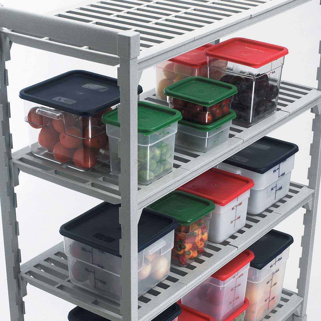 Culinary Essentials by Cambro SFC12453 CamSquare Storage Container Lid, Midnight Blue, 12, 18 & 22 qt. - Image 5