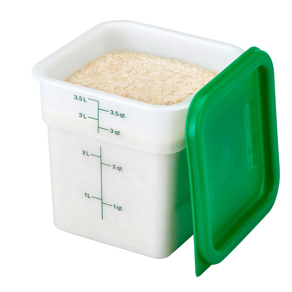 Culinary Essentials by Cambro SFC2452 CamSquare Storage Container Lid, Kelly Green, 2 & 4 qt. - Image 4