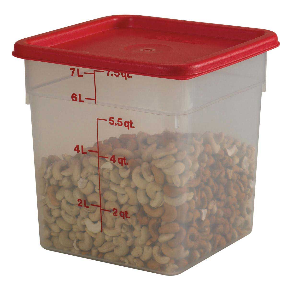 Culinary Essentials by Cambro SFC6451 CamSquare Storage Container Lid, Winter Rose, 6 & 8 qt. - Image 4