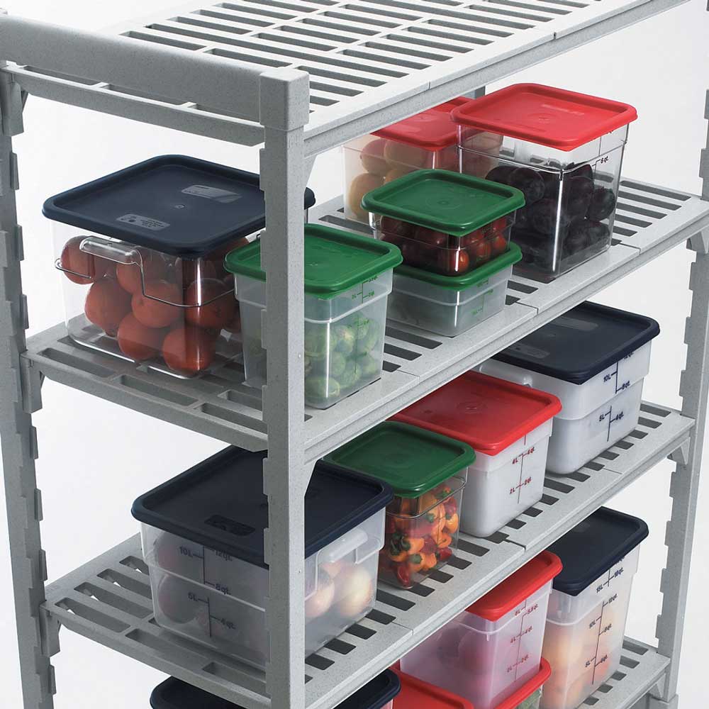 Culinary Essentials by Cambro SFC6451 CamSquare Storage Container Lid, Winter Rose, 6 & 8 qt. - Image 5
