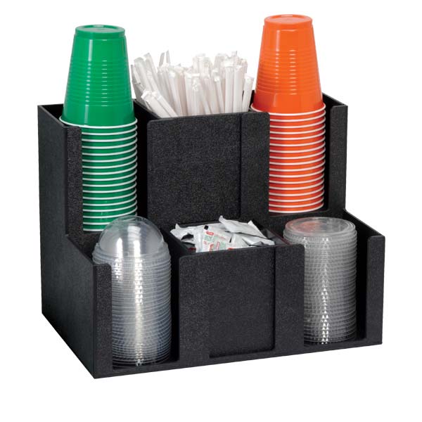 Dispense-Rite MCD-6BT Countertop Cup, Lid, Straw & Condiment Organizer, 6 section - Image 3
