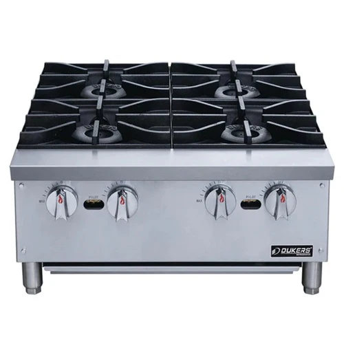 Dukers DCHPB24 Countertop Hotplate w/ Four Burners, Natural Gas, 24" - Image 2