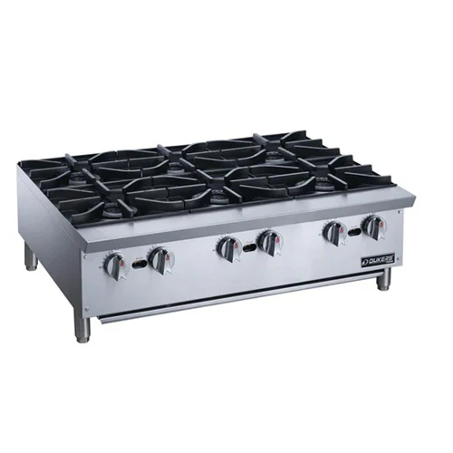 Dukers DCHPB36 Countertop Hotplate w/ Six Burners, Natural Gas, 36" - Image 3