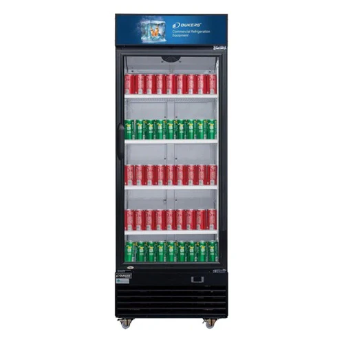 Dukers DSM-19R One Section Glass Door Refrigerated Merchandiser, Black - Image 2