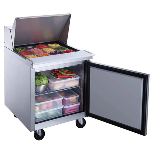 Dukers DSP29-12M-S1 Mega Top Solid One Door Sandwich / Salad Prep Table, 29" - Image 2