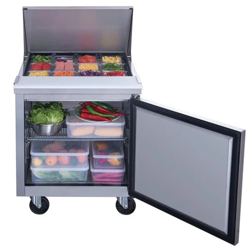 Dukers DSP29-12M-S1 Mega Top Solid One Door Sandwich / Salad Prep Table, 29" - Image 3