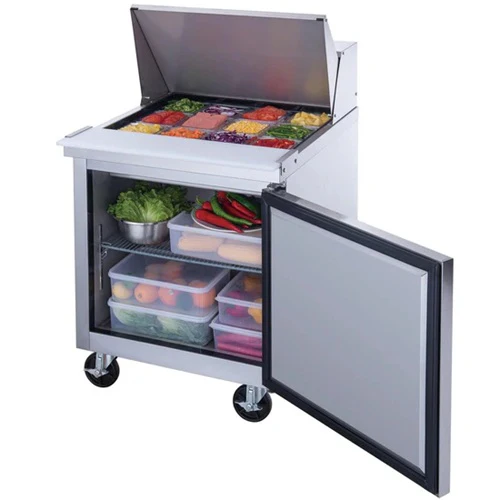 Dukers DSP29-12M-S1 Mega Top Solid One Door Sandwich / Salad Prep Table, 29" - Image 4