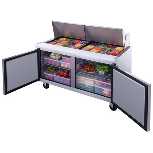 Dukers DSP60-24M-S2 Mega Top Solid Two Door Sandwich / Salad Prep Table, 60" - Image 4