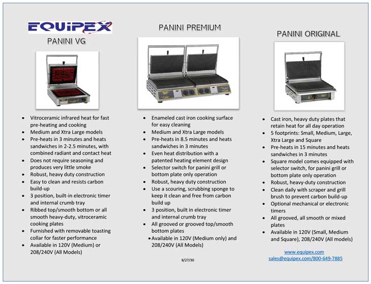 Equipex PANINI-XL Sodir Electric Panini Grill, Grooved - Image 2