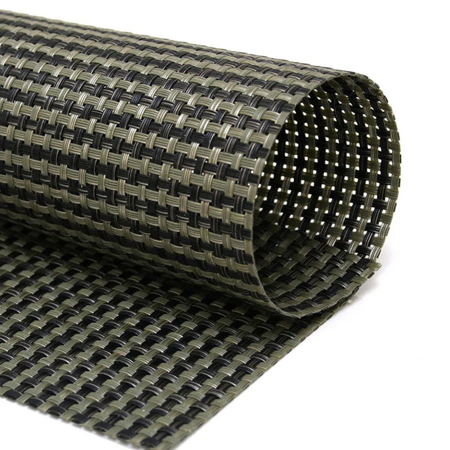 FOH Basketweave Placemat, Olive, 16" x 12", Case of 12 - Image 2