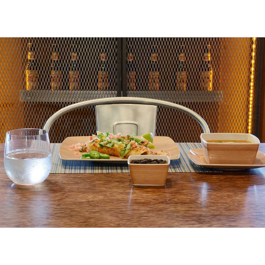 FOH Platewise Mod Square Plate, Bamboo, 10-1/2" - Image 4