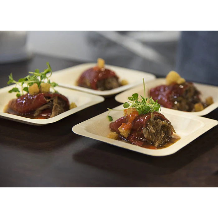 FOH Servewise Disposable Square Plate, 4-1/2", Pack of 50 - Image 2