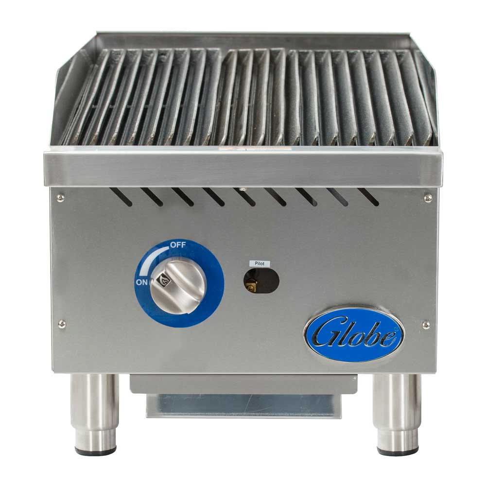Globe GCB15G-RK Gas Countertop Charbroiler w/ Char Rock Kit, 15" - Image 2