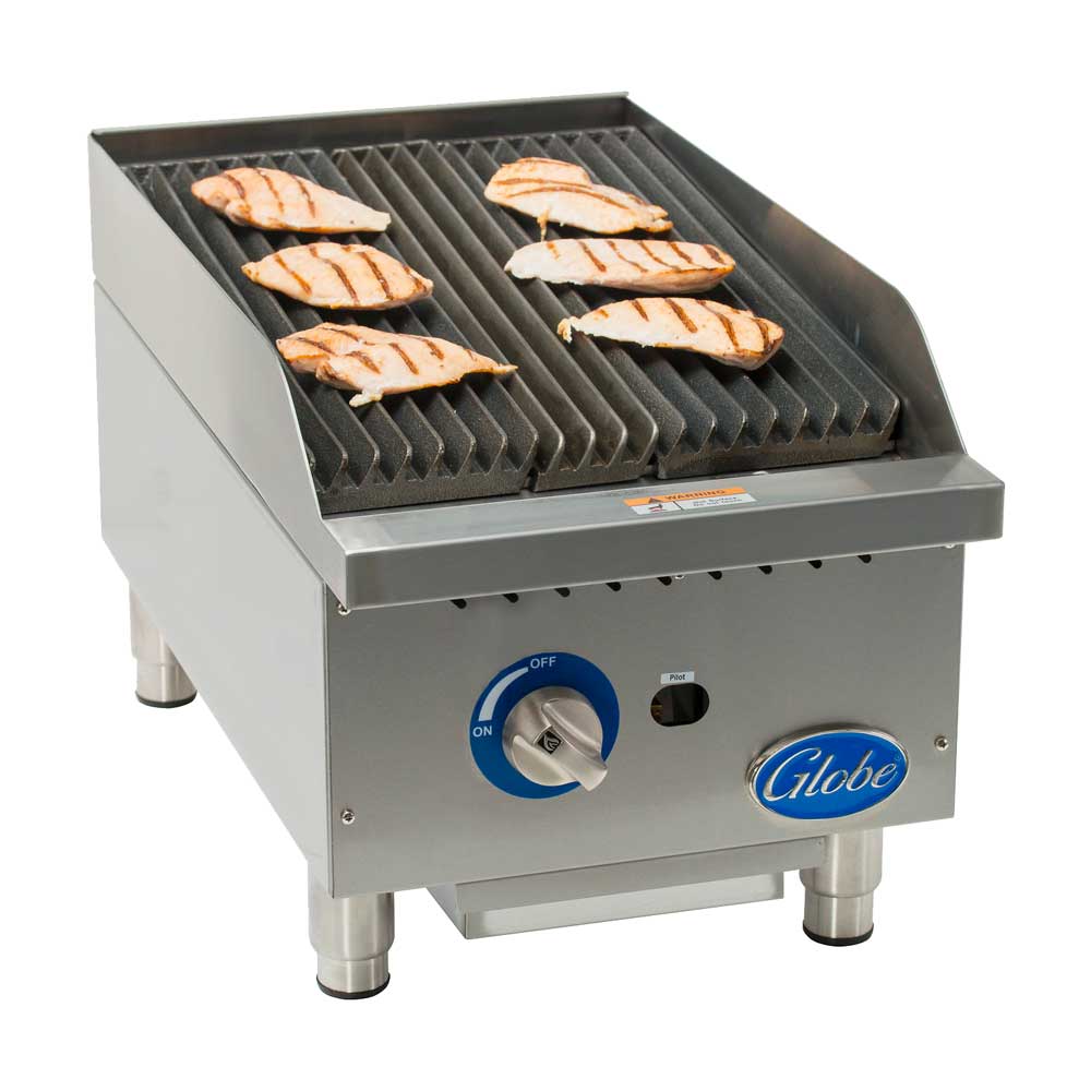 Globe GCB15G-RK Gas Countertop Charbroiler w/ Char Rock Kit, 15" - Image 5